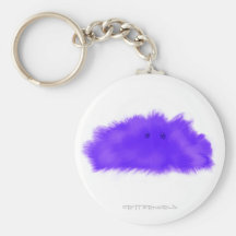 Purple Puffball Critter Keychain