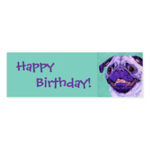 Purple Pug Gift Tag Business Cards
