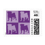Purple Puggy Postage Stamps