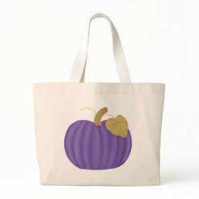 Purple Pumpkin canvas tote bags bag