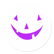 Purple Pumpkin Face stickers
