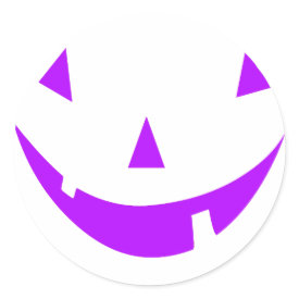 Purple Pumpkin Face sticker
