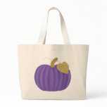Purple Pumpkin Painting, canvas tote bags bags