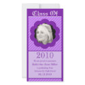 Purple Punk Cookie Cut Out Graduation Photo Card photocard