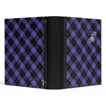 Purple Punk Plaid Binder by MendiSue Purple Punk Plaid Binder