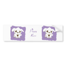 Purple Puppy Dog Love bumper stickers