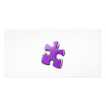 Purple Puzzle! A design also for Autism Awareness Personalized Photo Card