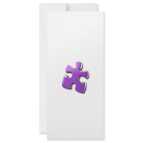 Purple Puzzle! A design also for Autism Awareness Rack Card Design