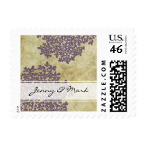 Purple Queen Ann's Lace Vintage Wedding Postage