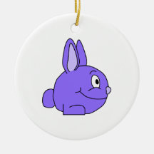 Purple Rabbit Christmas Tree Ornament