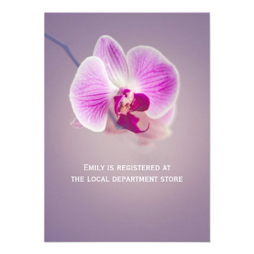 Purple Radiant Orchid Bridal Shower Invitation
