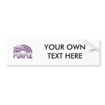 PURPLE RAINBOW BUMPER STICKERS