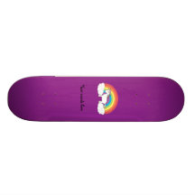 Purple rainbow unicorn gifts skateboards