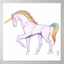 Purple Rainbow Unicorn Posters