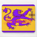 Purple Rampant Lion Scotland Mousepad by MistaSCARY Purple Rampant Lion Scotland Mousepad