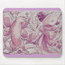 Purple Rat Fairy mousepads by Drusilla Purple Rat Fairy mousepads