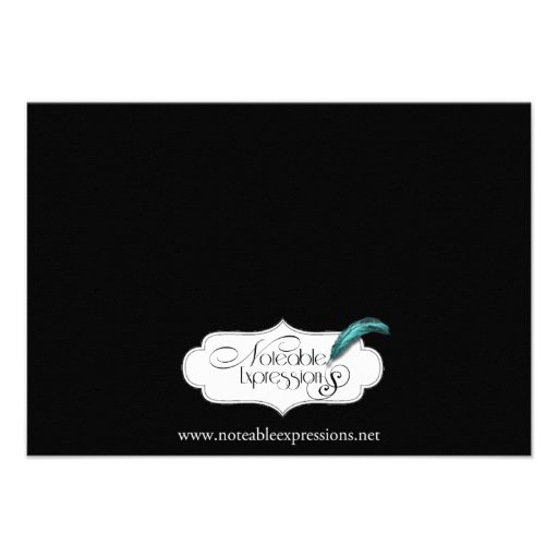 Purple Raven Gothic Wedding Reception Announcement