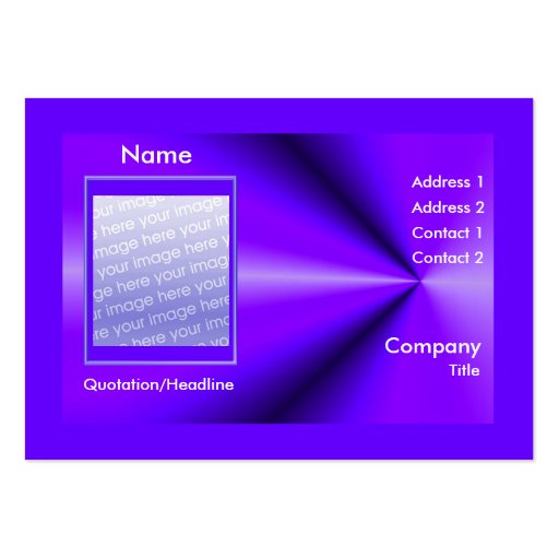 Purple Rays - Chubby Size (photo frame) Business Card Templates