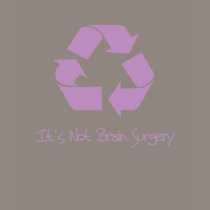 Purple recycle its not brain surgery t-shirts