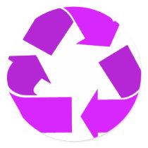 Purple Recycle stickers