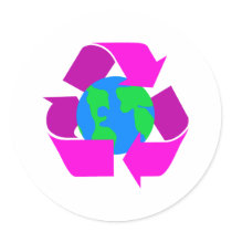 Purple Recycle stickers