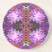purple red abstract drink coaster