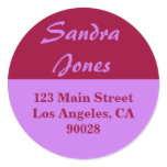 purple red address label stickers