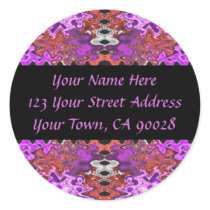 purple red address labels stickers by DonnaGraysonAbstract purple red address labels stickers