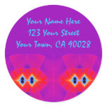 Purple Red Address Labels stickers