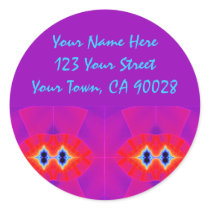 Purple Red Address Labels stickers by DonnaGraysonAbstract Purple Red Address Labels stickers