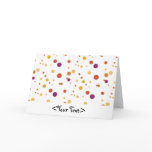 Purple Red and Yellow Polka Dots Cards