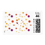 Purple Red and Yellow Polka Dots Stamp