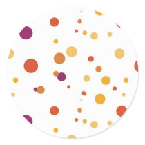 Purple Red and Yellow Polka Dots stickers