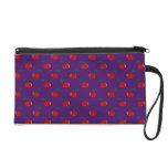 Purple red cherry pattern bagettes bags