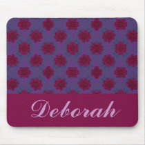 Purple Red floral pattern mousepads by DonnaGraysonAbstract Purple Red floral pattern mousepads