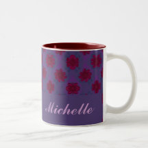 Purple Red floral pattern Mug