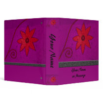 purple red flower binders by DonnaGrayson purple red flower binders