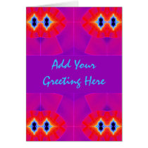 Purple Red Fractal Template cards