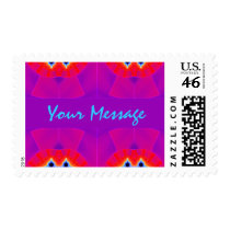 Purple Red Fractal Template postage