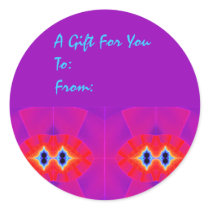 Purple Red Gift Tags stickers