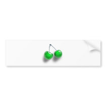 Purple Red Green Virgin Cherry Twin Cherries bumper stickers
