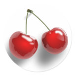 Purple Red Green Virgin Cherry Twin Cherries Stickers