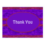 Purple red Thank you Postcard