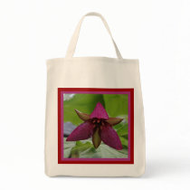 Purple Red Trillium Tote Bag