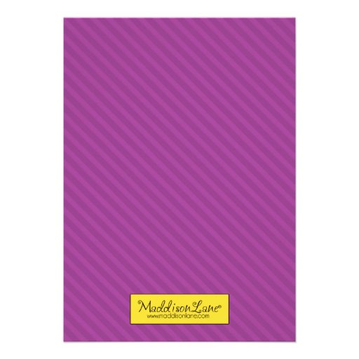Purple Retro Custom Bowling Birthday Party Custom Invites