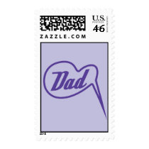 purple retro dad speech bubble stamp