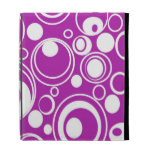 Purple Retro Geometric Circles iPad Case Cover