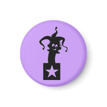 Purple Retro Jack In The Box magnets