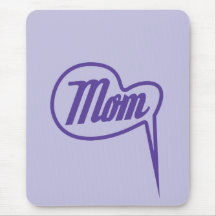 purple retro mom speech bubble mouspad mouse pad