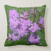 Purple Rhododendrons throwpillow